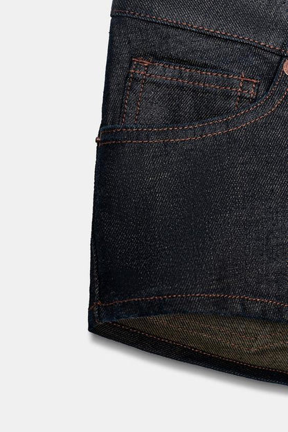 Short mini en denim TRF taille basse