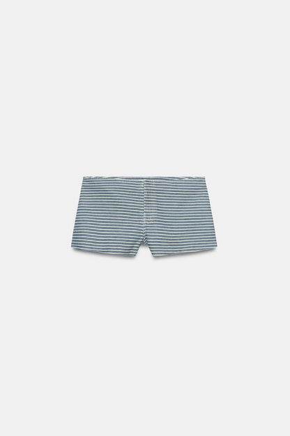 Short mini à rayures