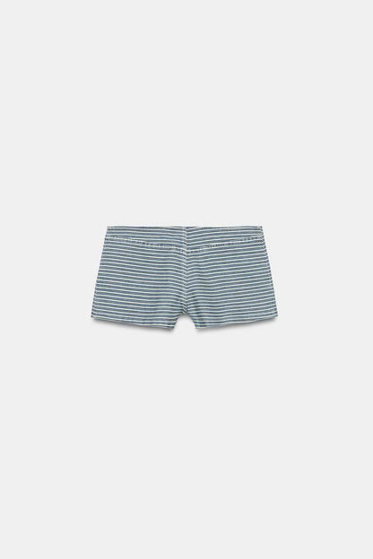Short mini à rayures