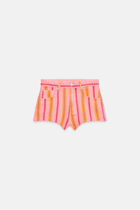 Short mini à rayures