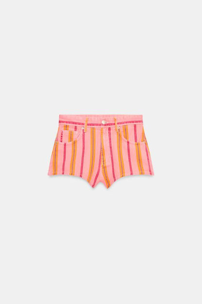Short mini à rayures