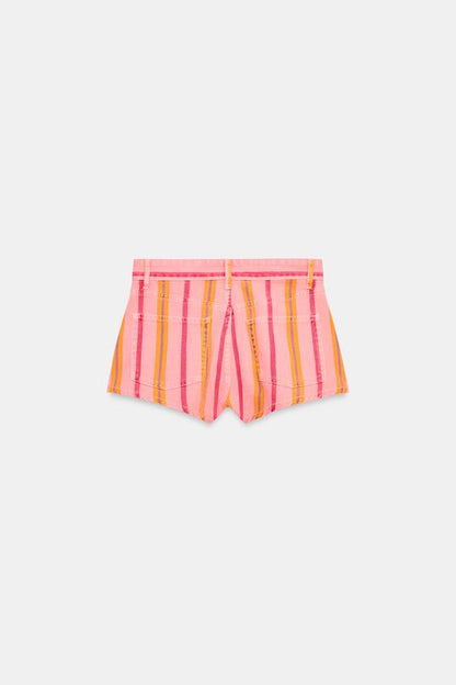 Short mini à rayures
