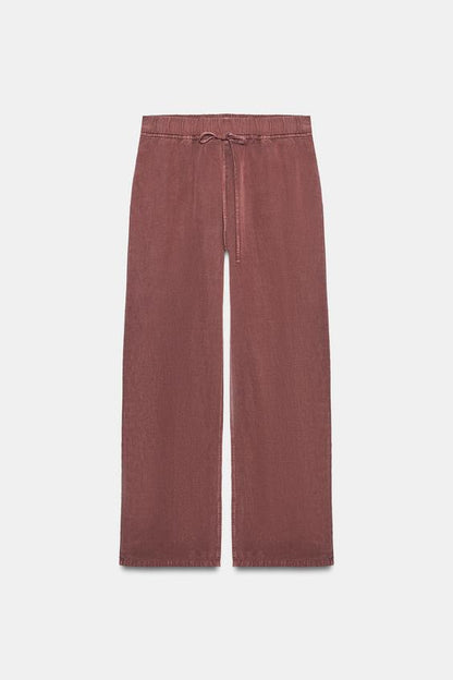 Pantalon fluide à cordons