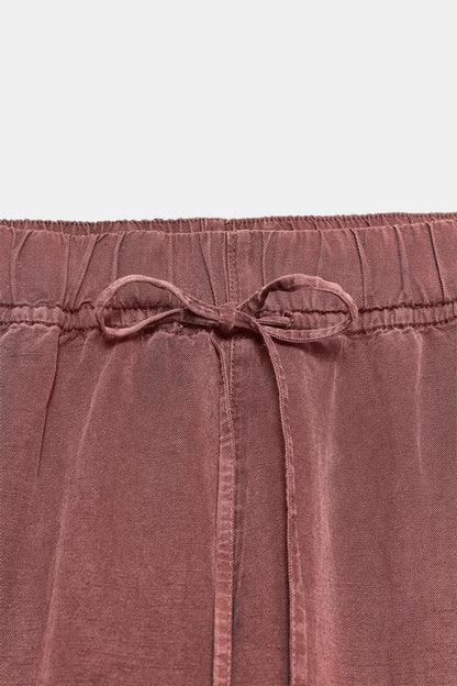 Pantalon fluide à cordons
