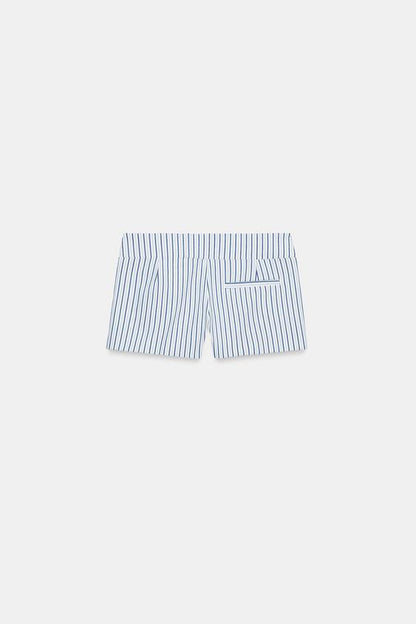 Short mini à rayures
