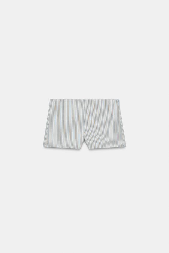 Short mini à rayures