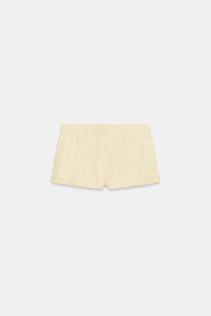 Short en popeline à rayures