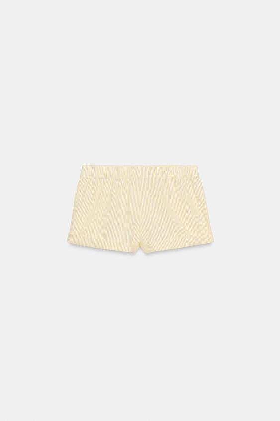 Short en popeline à rayures