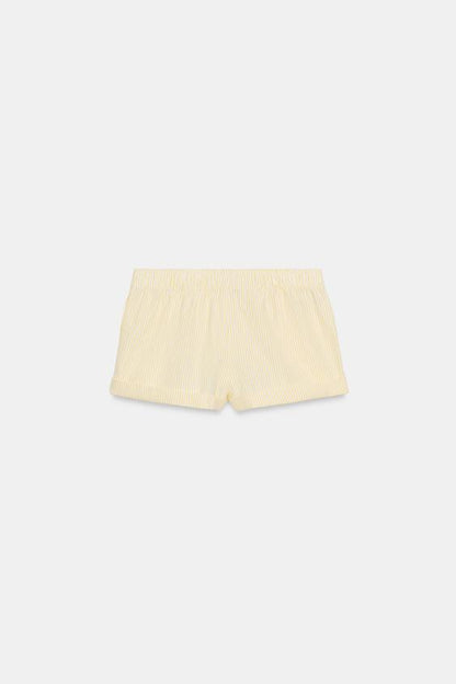 Short en popeline à rayures