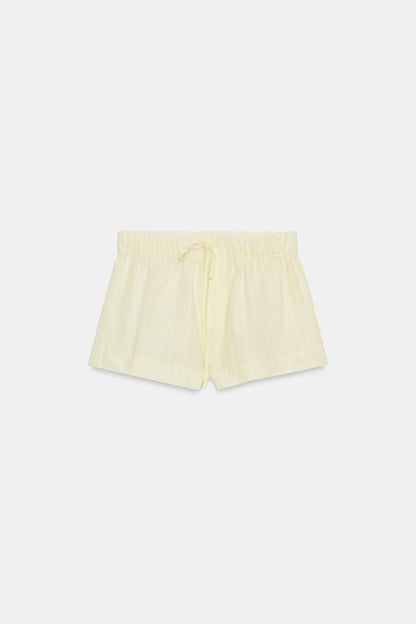Short en popeline à rayures