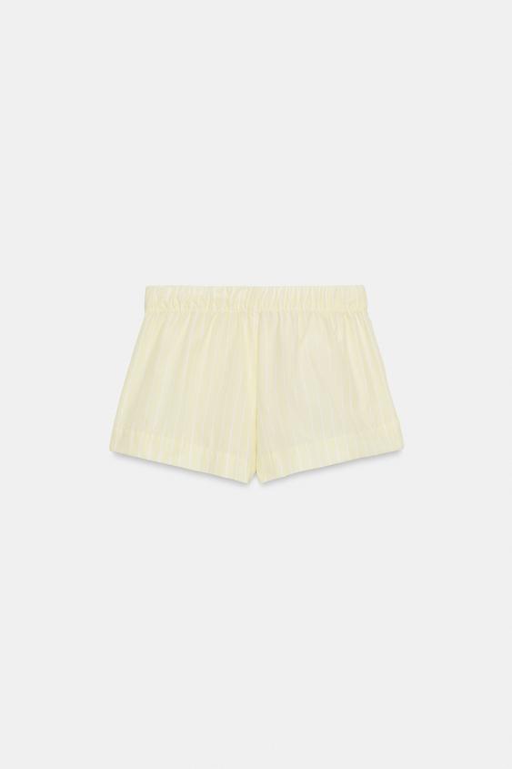 Short en popeline à rayures