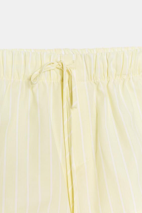 Short en popeline à rayures