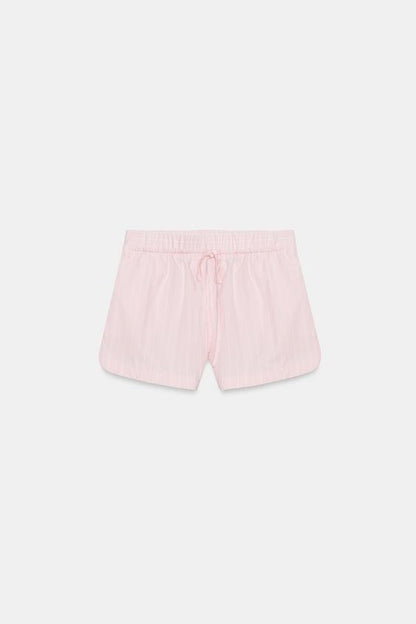 Short en popeline à rayures