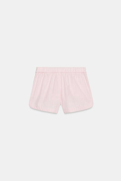 Short en popeline à rayures