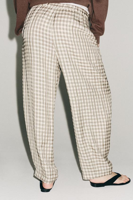 Pantalon fluide à carreaux ZW Collection