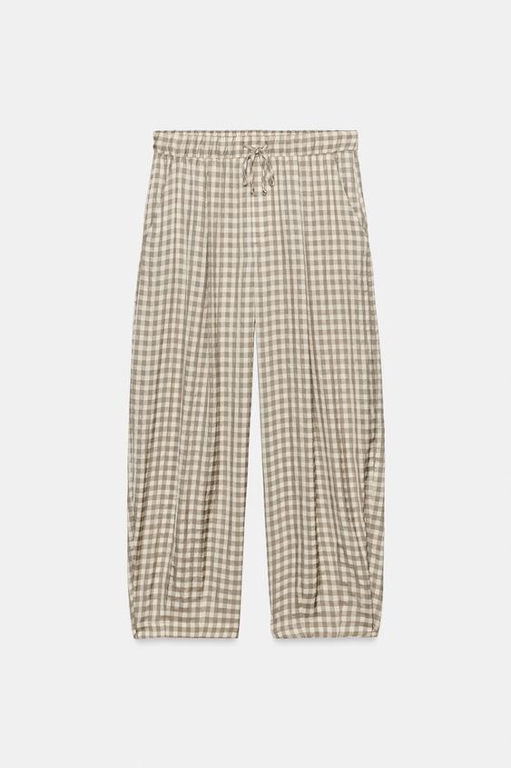 Pantalon fluide à carreaux ZW Collection