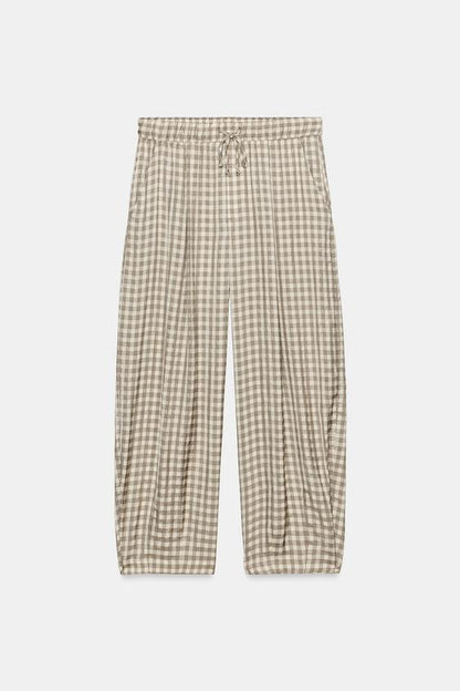 Pantalon fluide à carreaux ZW Collection