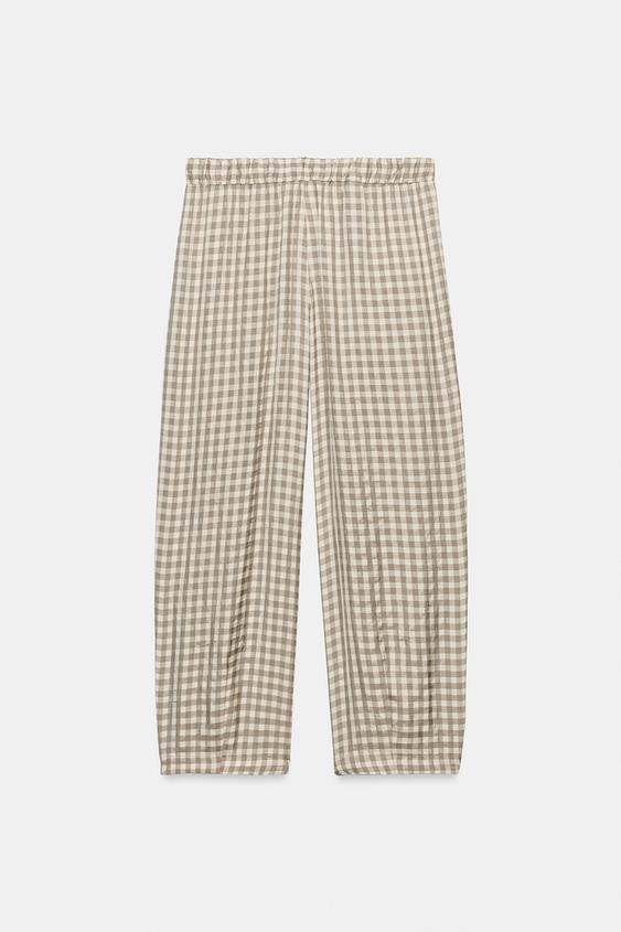 Pantalon fluide à carreaux ZW Collection