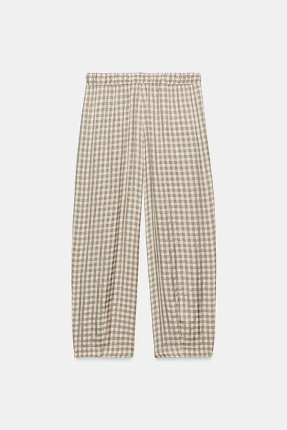 Pantalon fluide à carreaux ZW Collection