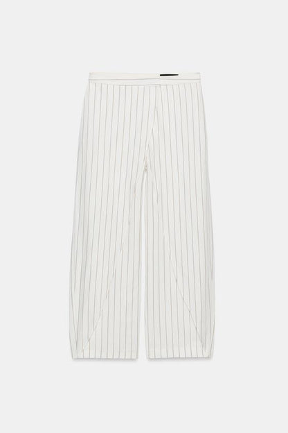 Pantalon paréo en lin à rayures ZW Collection