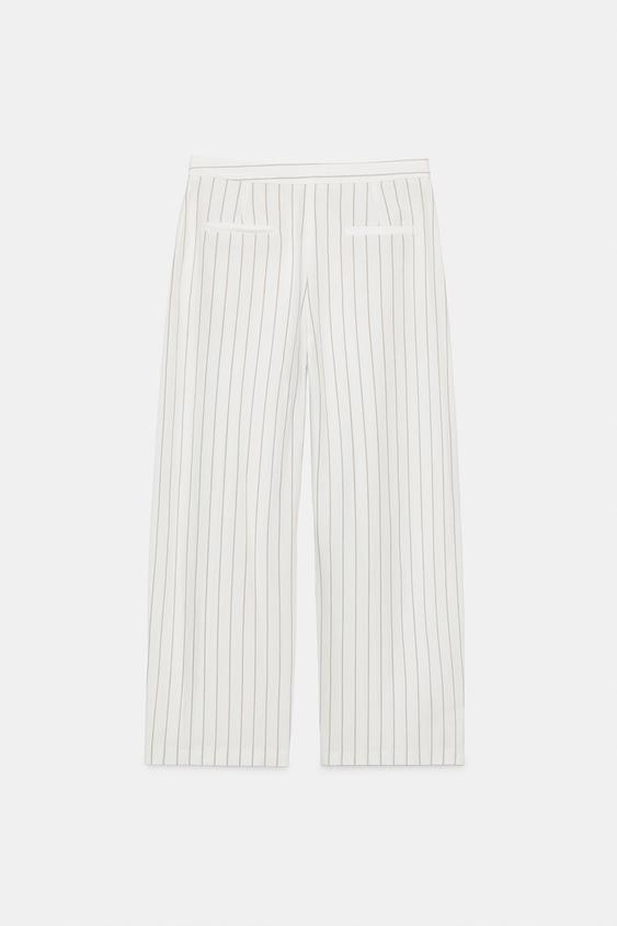 Pantalon paréo en lin à rayures ZW Collection