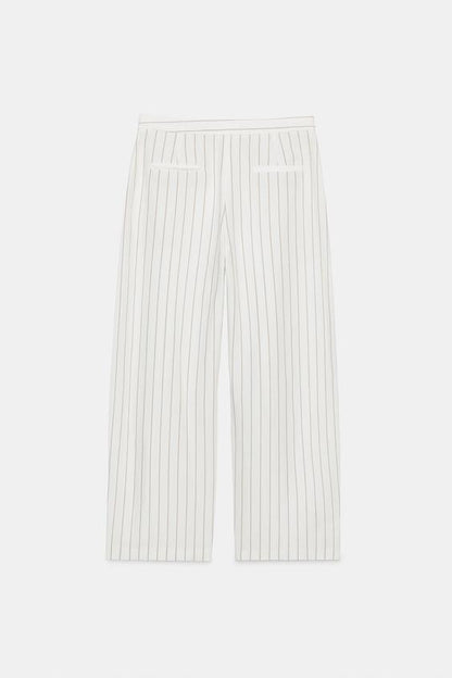 Pantalon paréo en lin à rayures ZW Collection