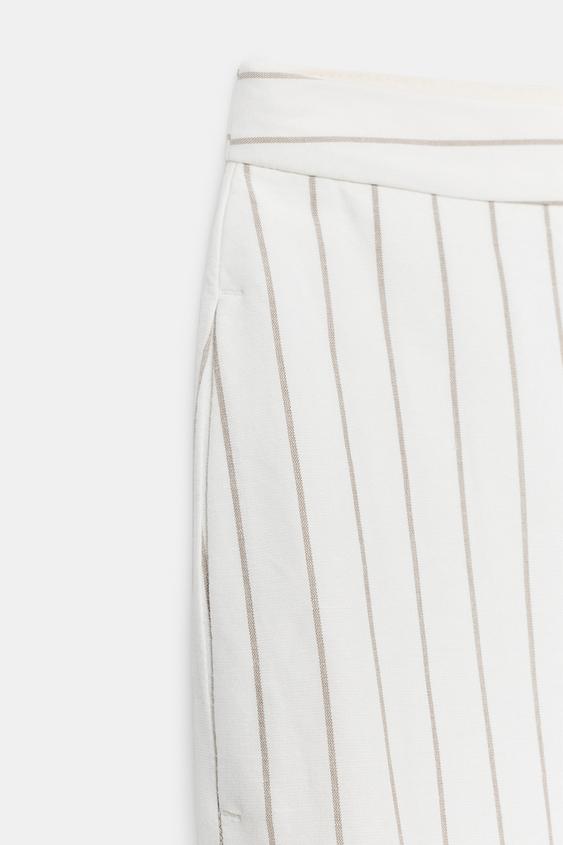 Pantalon paréo en lin à rayures ZW Collection
