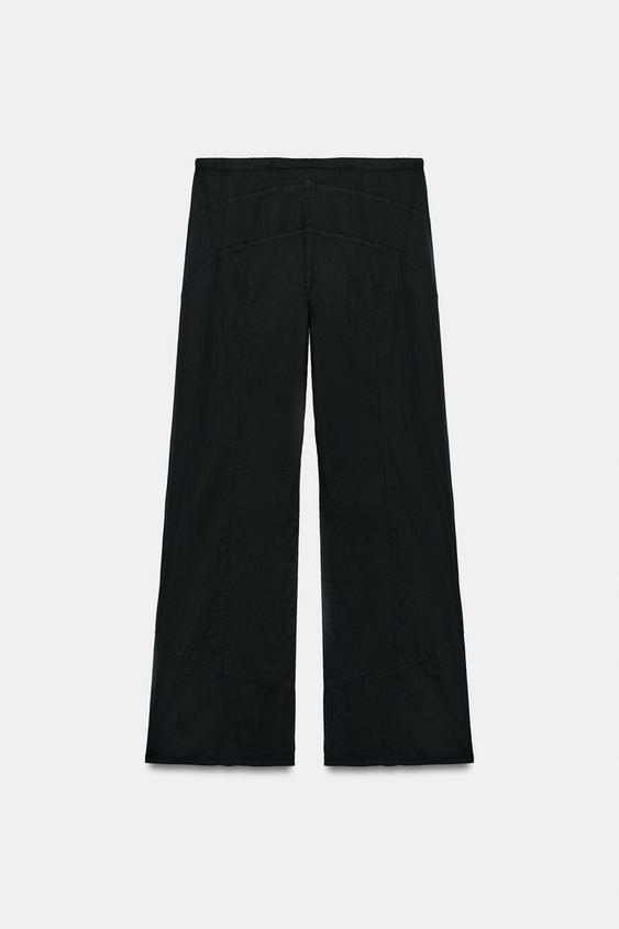 Pantalon fluide à coutures apparentes