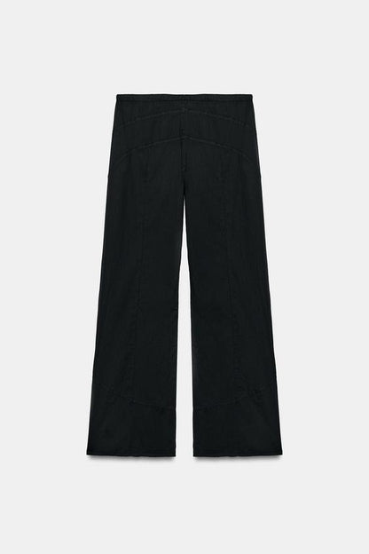 Pantalon fluide à coutures apparentes