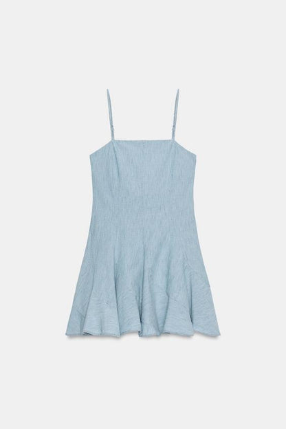 Robe mini en denim TRF à découpes