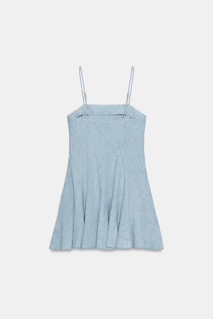 Robe mini en denim TRF à découpes