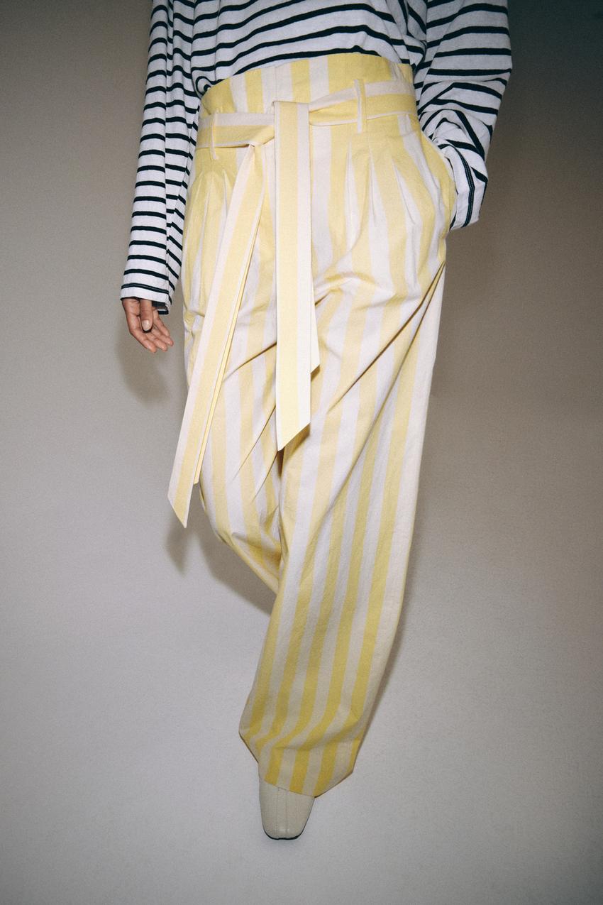 Pantalon style pyjama à rayures ZW Collection