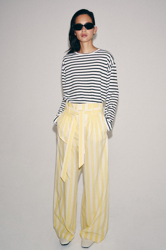 Pantalon style pyjama à rayures ZW Collection