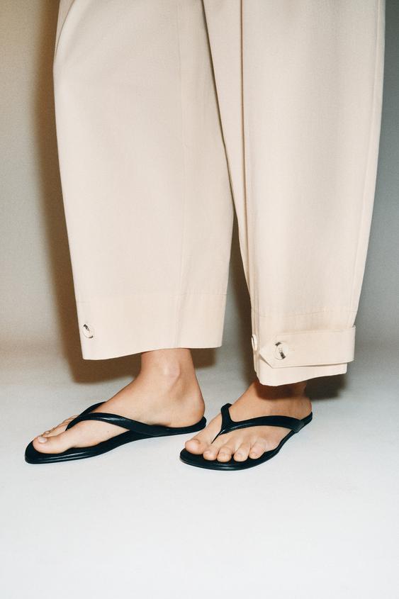 Pantalon coupe barrel à bas réglable
