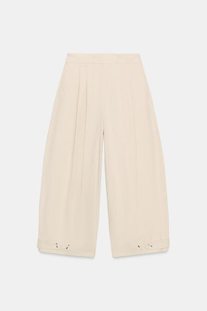 Pantalon coupe barrel à bas réglable