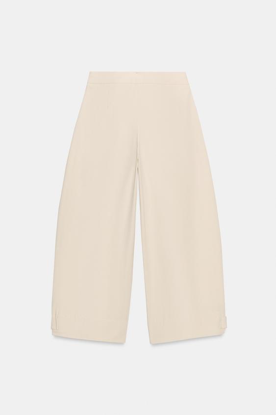 Pantalon coupe barrel à bas réglable