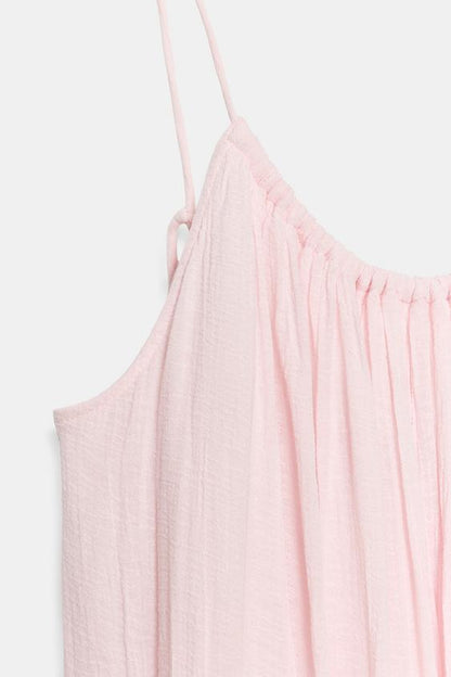 Robe midi en mousseline à volume