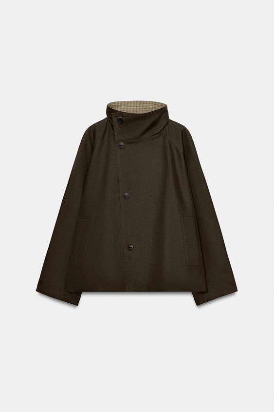 Veste réversible à carreaux ZW Collection