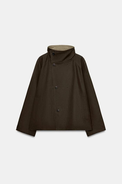 Veste réversible à carreaux ZW Collection