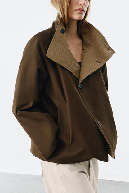 Veste réversible à carreaux ZW Collection