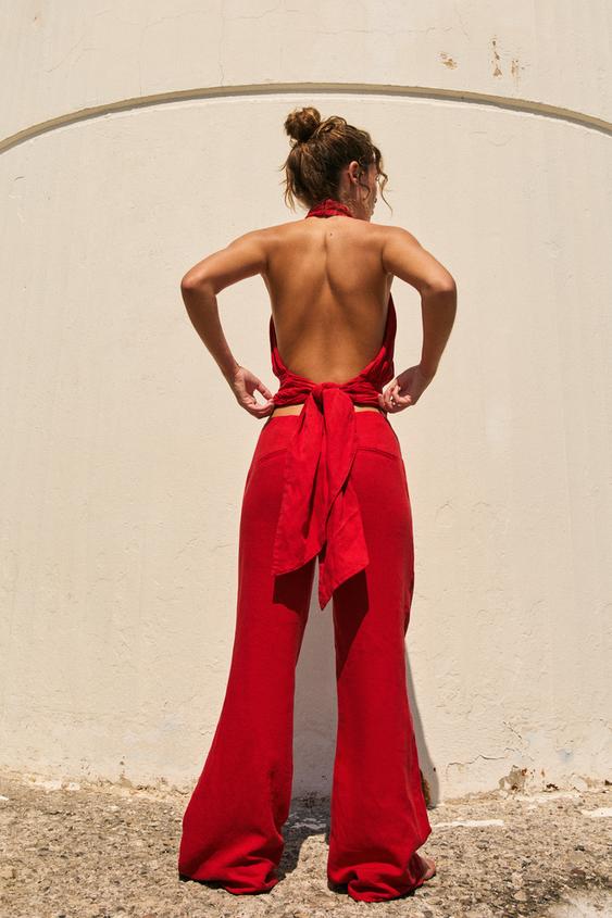 Pantalon droit en lin