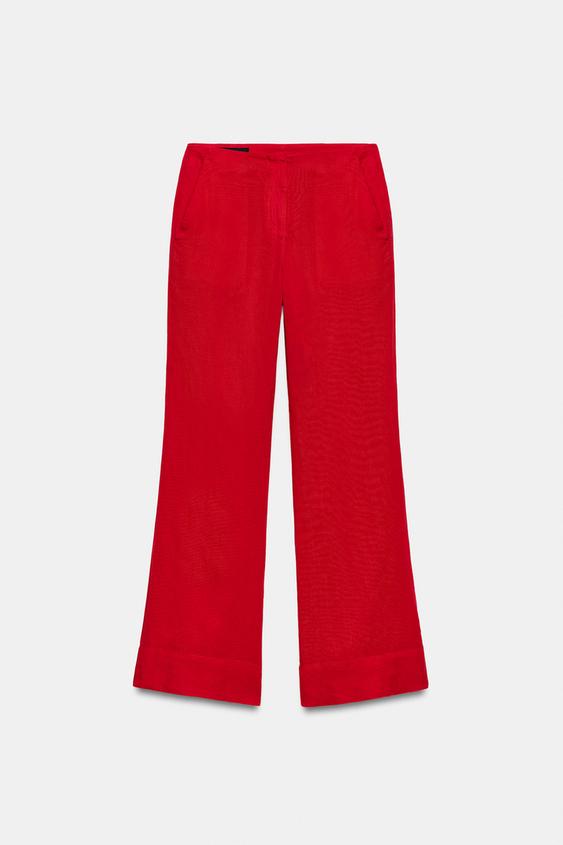 Pantalon droit en lin