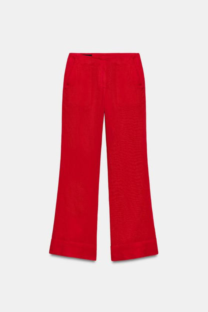 Pantalon droit en lin