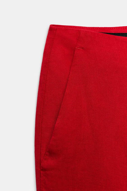 Pantalon droit en lin