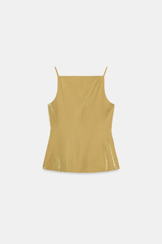Gilet satiné effet froissé