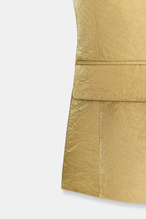 Gilet satiné effet froissé