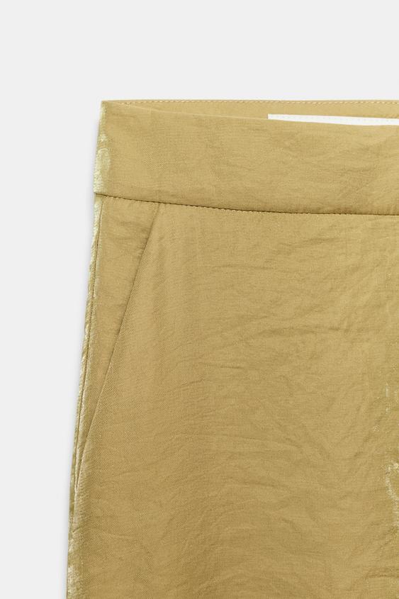 Pantalon droit effet froissé