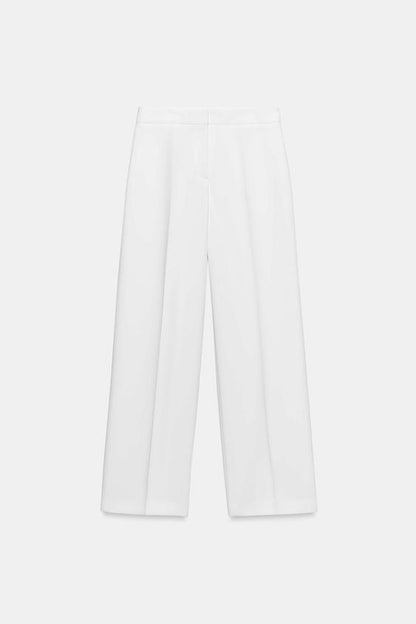 Pantalon droit taille haute