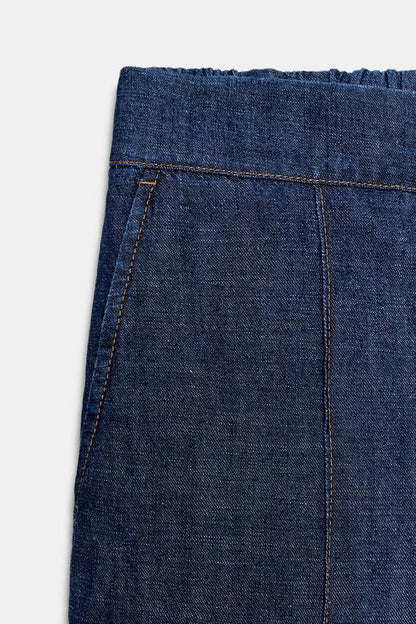 Pantalon droit en lin