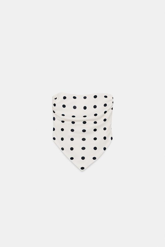 Top satiné bustier lien à nouer